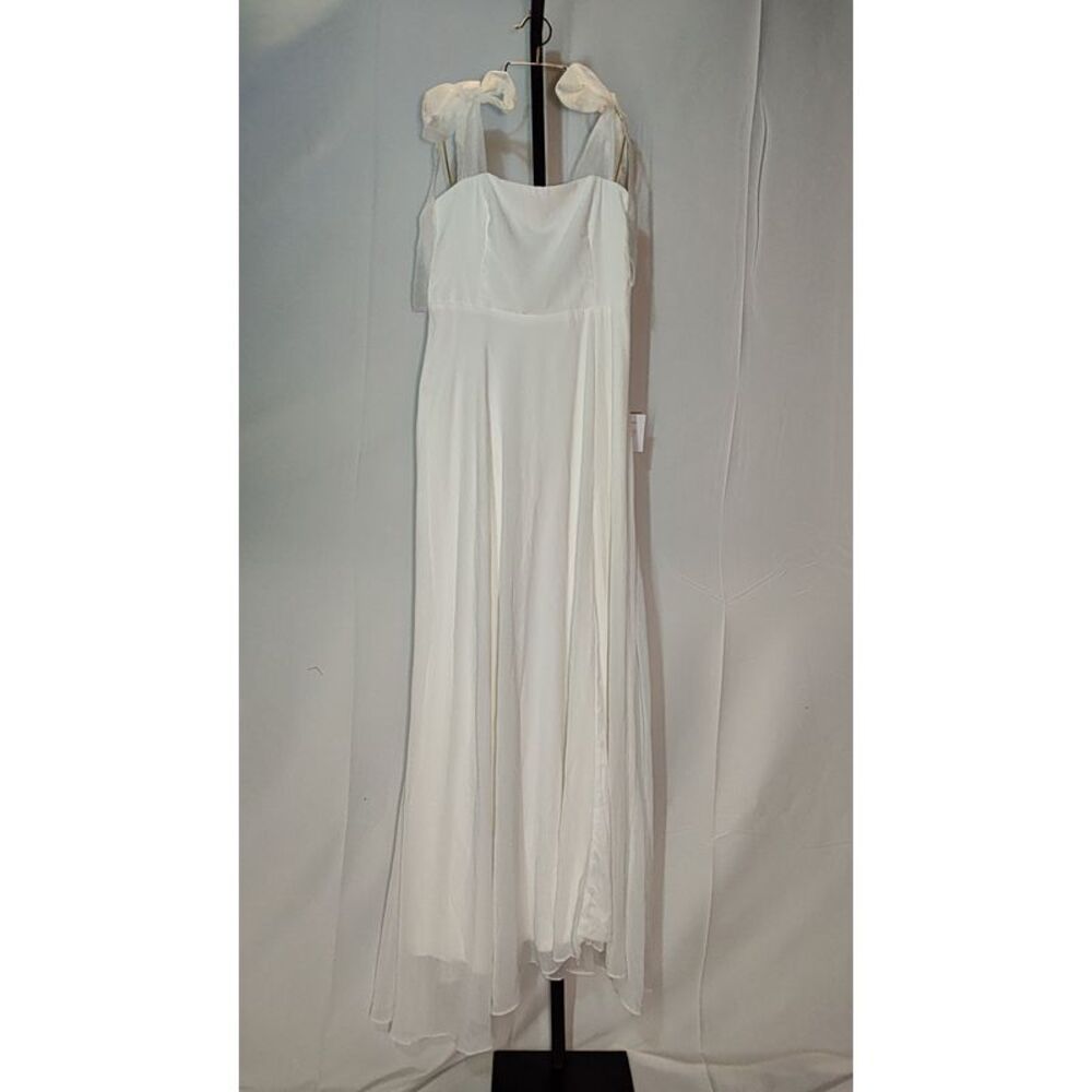 Lulu's Ivory Maxi Dress with Shoulder Ties